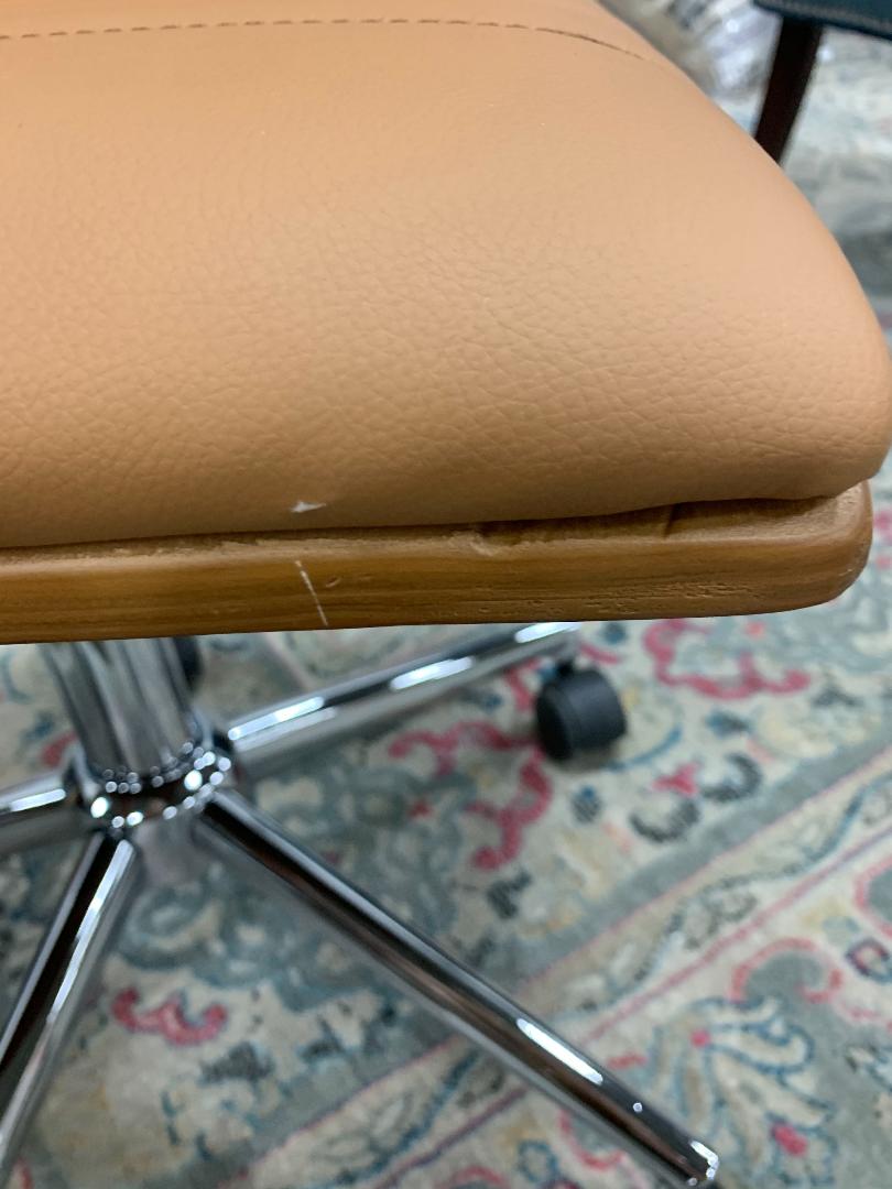 brown leather task chair Salvage & Co Fishers