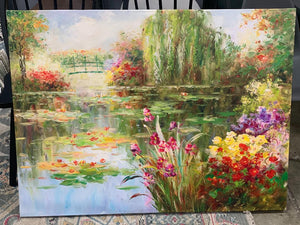 'Water Lilies' Painting Print on Wrapped Canvas