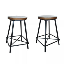 Load image into Gallery viewer, (Set of 2) 24&quot; Inez Counter Height Stool Black - Carolina Chair #9036
