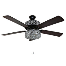 Load image into Gallery viewer, 52" Elkton 5 - Blade Crystal Ceiling Fan 3166RR