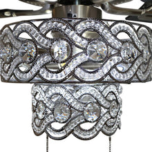 Load image into Gallery viewer, 52" Nowthen 5 - Blade Crystal Ceiling Fan with Pull Chain and Light Kit Included #AD81