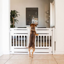 Load image into Gallery viewer, IRIS 24 to 39-inch Plastic Portable Expandable Pet Gate in White #9760
