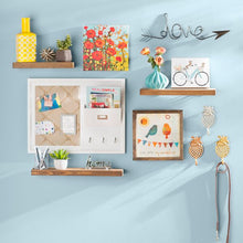 Load image into Gallery viewer, Abarca 3 Piece Pine Solid Wood Floating Shelf Walnut(2367RR)