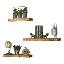 Load image into Gallery viewer, Abarca 3 Piece Pine Solid Wood Floating Shelf Walnut(2367RR)