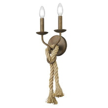 Load image into Gallery viewer, Abordale 2 - Light Dimmable Burnished Chestnut Candle Wall Light (SB557)