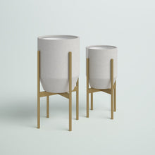 Load image into Gallery viewer, Addyson 2-Piece Iron Pot Planter Set