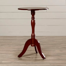 Load image into Gallery viewer, (2) Aged Cherry Pedestal End Tables #9272
