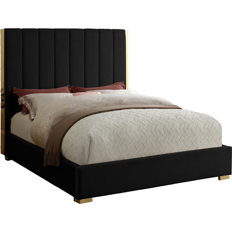 Aeliana velvet upholstered platform bed deals mercer41
