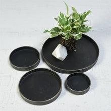 Load image into Gallery viewer, 1&quot; H x 11.5&quot; W x 11.5&quot; L Black Agamvir Otoman Table Tray GL1716
