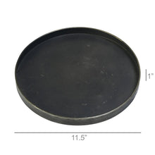 Load image into Gallery viewer, 1&quot; H x 11.5&quot; W x 11.5&quot; L Black Agamvir Otoman Table Tray GL1716
