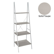 Load image into Gallery viewer, Taupe/White Almanzar 70.87'' H x 23.62'' W Steel Ladder Bookcase