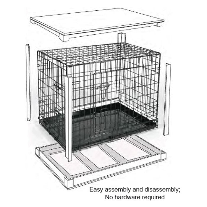 Ansel Deluxe Pet Crate, large – Salvage &amp; Co Fishers
