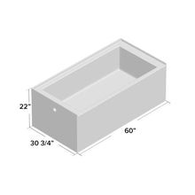 Load image into Gallery viewer, Aqua Eden 60" x 31" Alcove Soaking Acrylic Bathtub White AS IS 3419RR