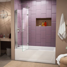 Load image into Gallery viewer, Aqua Fold 36" W x 58" H Folding Semi-Frameless Tub Door 3377RR