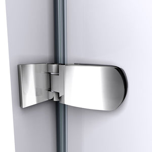 Chrome Aqua Uno 34.31" W x 58" H Pivot Frameless Tub Door with Clearmax Technology (SB621)