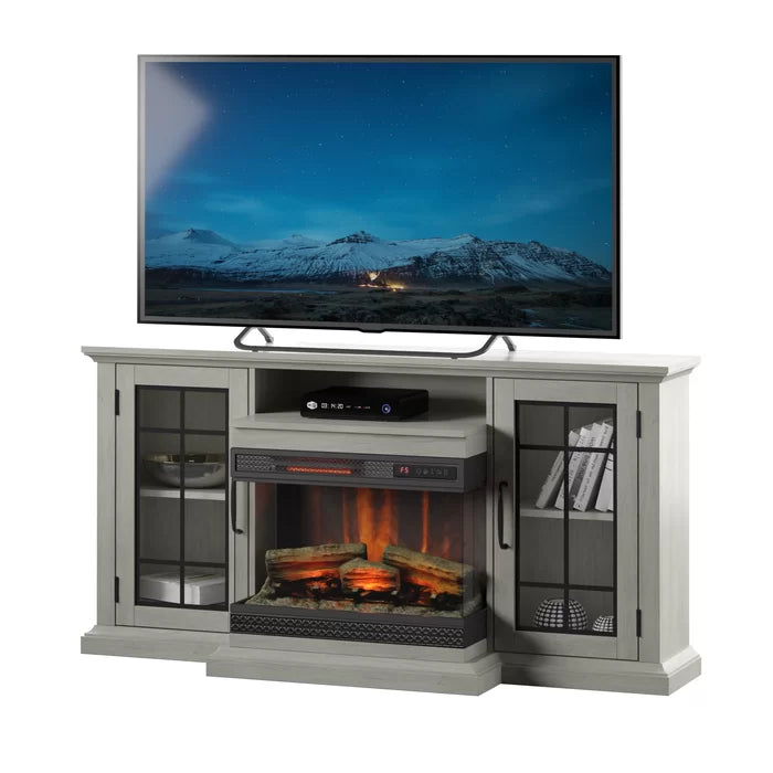 Aubriella TV Stand for TVs up to 65" with Fireplace Included Salvage
