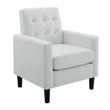 Load image into Gallery viewer, White Autenberg 28.5" W Tufted Faux Leather Armchair ( AP638 )