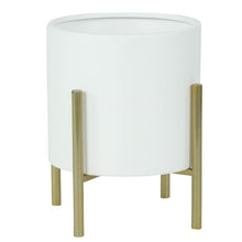 Load image into Gallery viewer, White Bartlow 3-Piece Metal Pot Planter *AS IS #827HW