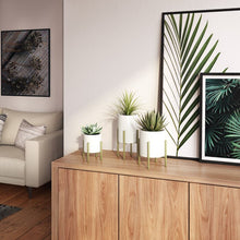 Load image into Gallery viewer, White Bartlow 3-Piece Metal Pot Planter *AS IS #827HW