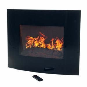 Bartow Curved Wall Mounted Electric Fireplace #AD83