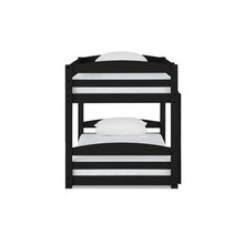 Load image into Gallery viewer, Bellmead Twin over Twin Bunk Bed Black - 747CE