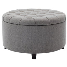 Load image into Gallery viewer, Bencomo Tufted Storage Ottoman in Grey MR6