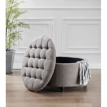 Load image into Gallery viewer, Bencomo Tufted Storage Ottoman in Grey MR6
