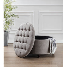 Load image into Gallery viewer, Bencomo Tufted Storage Ottoman in Grey MR6