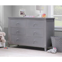 Load image into Gallery viewer, Grey Berkley 6 Drawer Double Dresser (326MM)
