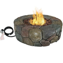 Load image into Gallery viewer, Brown/Gray Blaser Cast Stone Propane Fire Pit(2190RR)