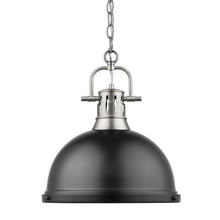 Load image into Gallery viewer, Bodalla 1 - Light Single Dome Pendant - Pewter with Matte Black Shade (SB936)