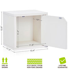 Load image into Gallery viewer, White Stackable Cube Storage - Set of 2 (418MM)