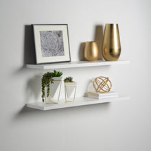 Load image into Gallery viewer, 1&quot; H x 36&quot; W x 8&quot; D White Brusly Floating Shelf (Set of 2) MRM3896

