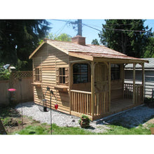 Load image into Gallery viewer, Bunkhouse 12 ft. W x 14 ft. D Solid and Manufactured Wood Storage Shed (2 BOXES)