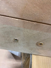 Load image into Gallery viewer, 14 in. W Black and Brown 2-Tone Wooden TV Stand with 2-Door Compartments, 5715RR