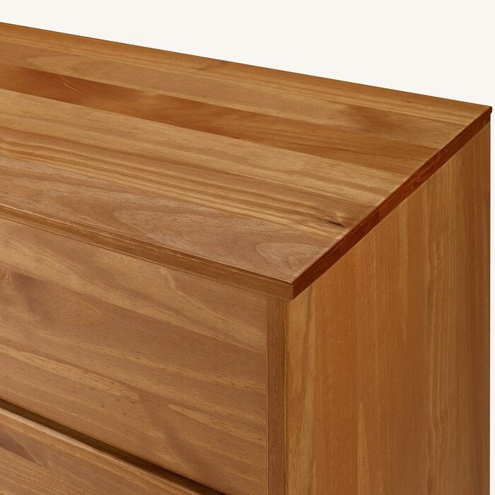 Caramel Cecille Groove 6 Drawer Double Dresser 1137HW