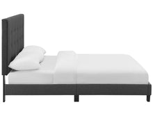 Load image into Gallery viewer, Queen Gray Upholstered Low Profile Platform Bed (297MM)