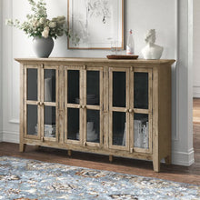 Load image into Gallery viewer, Claire 70" Wide Acacia Wood Sideboard Weathered Gray