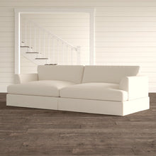 Load image into Gallery viewer, Clausen 93" Recessed Arms Sofa Classic Bleach White