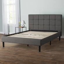 Load image into Gallery viewer, Gray Colby Tufted Upholstered Platform King Bed - 736CE