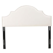 Load image into Gallery viewer, Corbett Upholstered Panel Headboard Ivory Full/Queen 371CDR **AS IS**