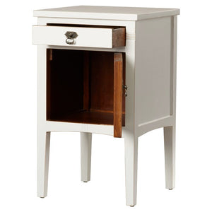 White Corrie 1 Drawer Nightstand AS IS MR47
