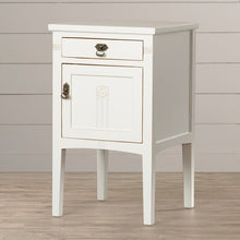 Load image into Gallery viewer, White Corrie 1 Drawer Nightstand AS IS MR47
