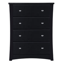 Load image into Gallery viewer, Black Crescent 4 Drawer Chest (SB1633)