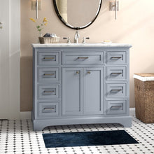 Load image into Gallery viewer, Darry 42" Single Bathroom Vanity Set Light Gray #1889HW - Out Of Box