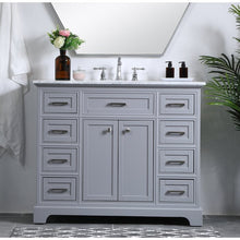 Load image into Gallery viewer, Darry 42" Single Bathroom Vanity Set Light Gray #1889HW - Out Of Box