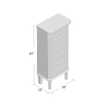 Load image into Gallery viewer, Debrah Free Standing Jewelry Armoire with Mirror, #6397