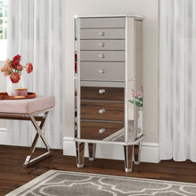 Load image into Gallery viewer, Debrah Free Standing Jewelry Armoire with Mirror, #6397