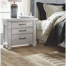 Load image into Gallery viewer, Deschamp 3 Drawer Nightstand Distressed White 792CDR

