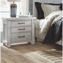 Load image into Gallery viewer, Deschamp 3 Drawer Nightstand Distressed White 792CDR